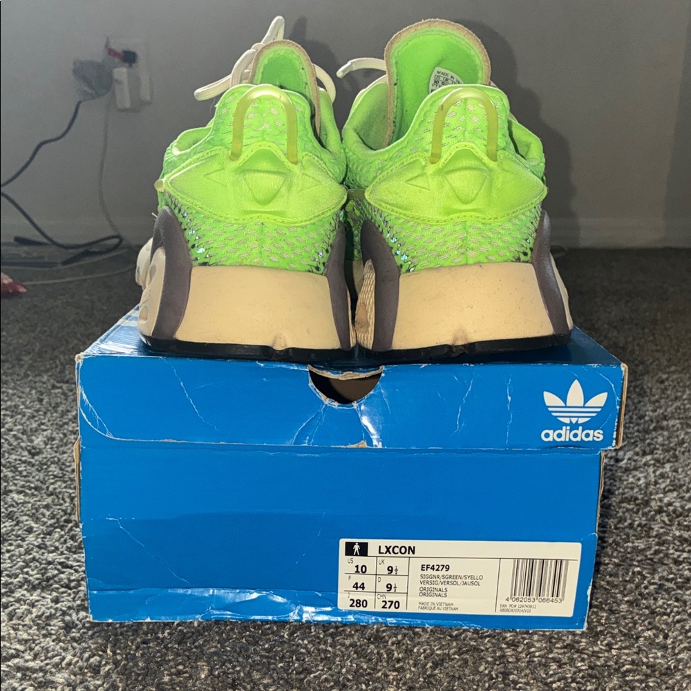 Adidas LXCON Signal Green Running Shoes - Picture 2 of 7